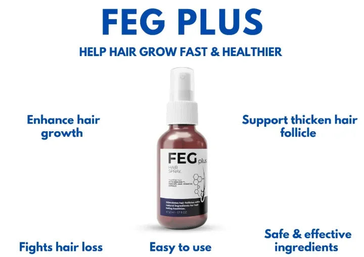 FEG Plus Hair Growth Serum Spray – 50ml (For Men & Women)