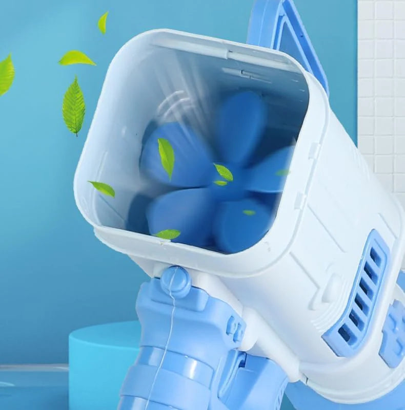 Kids 32-Hole Bubble Gun – Automatic Bubble Blower with Light & Music