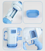 Kids 32-Hole Bubble Gun – Automatic Bubble Blower with Light & Music