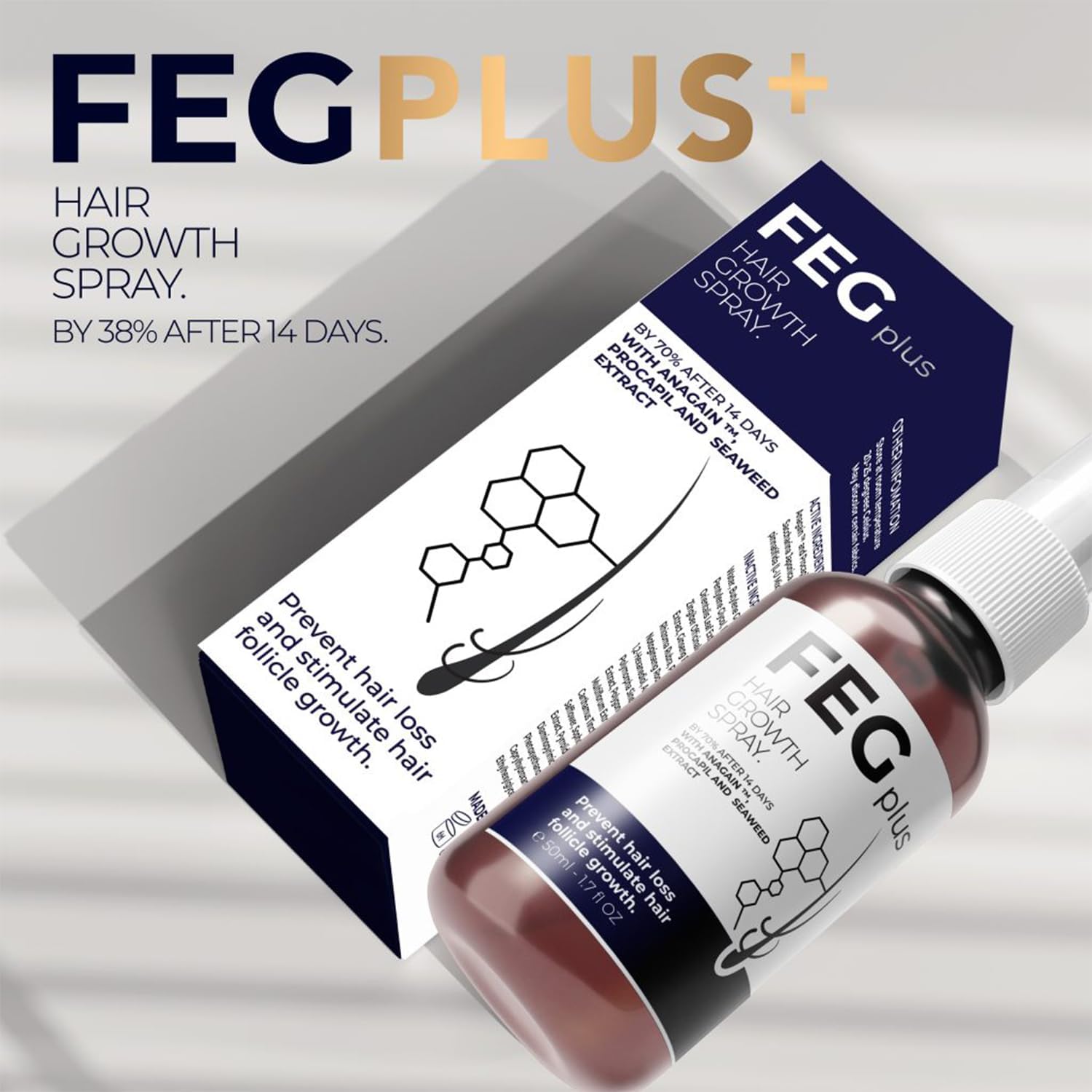 FEG Plus Hair Growth Serum Spray – 50ml (For Men & Women)