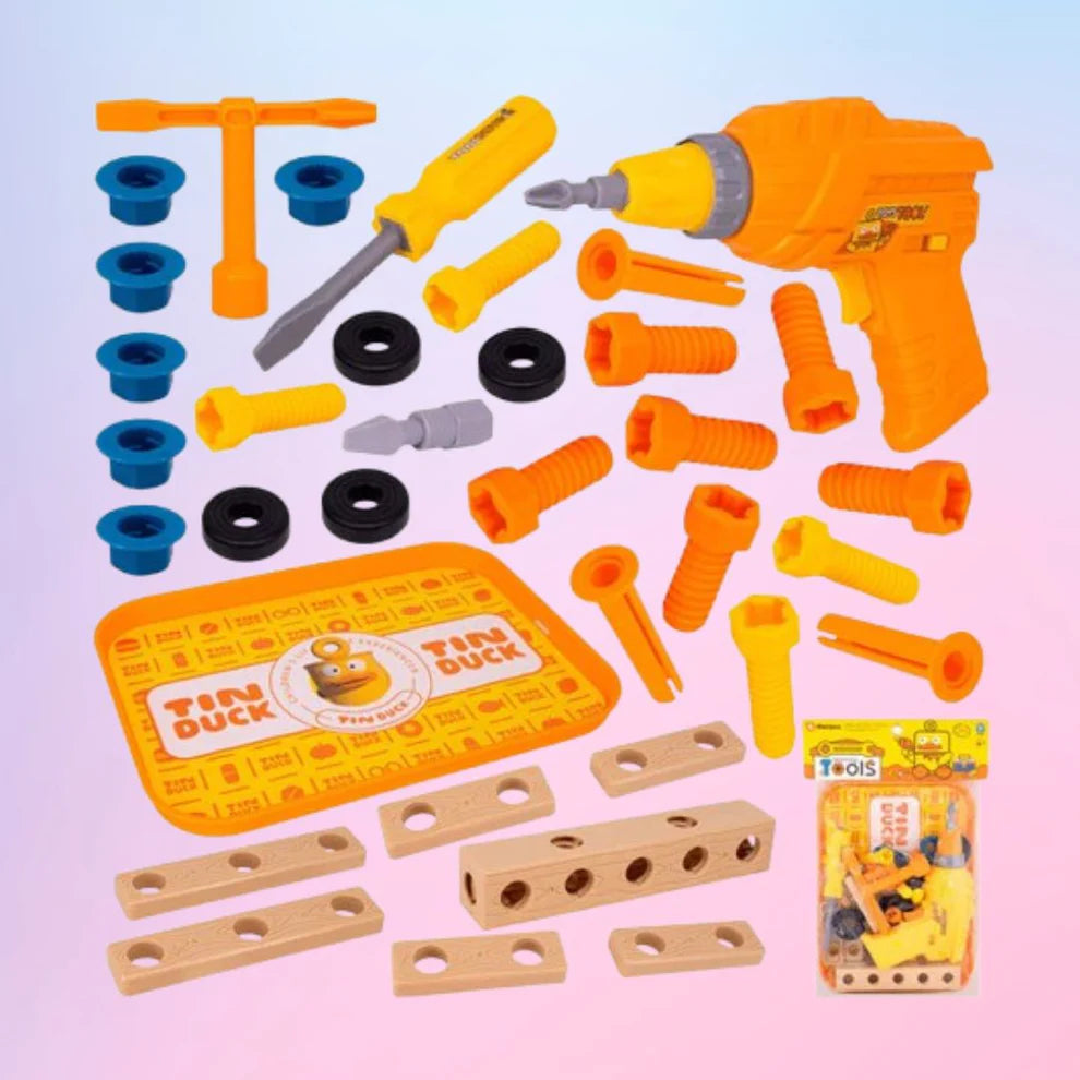 Kids Tool Set with Electric Drill – Creative Pretend Play Construction Toy